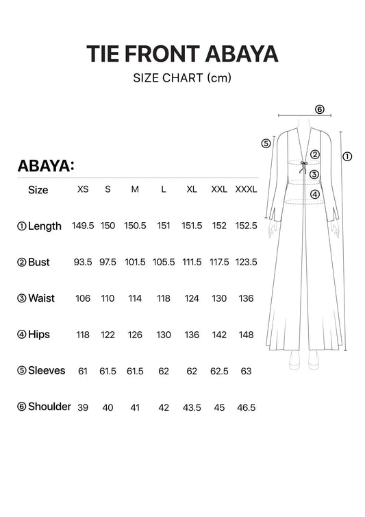 Tie Front Abaya & Shawl Set - Wild Rose