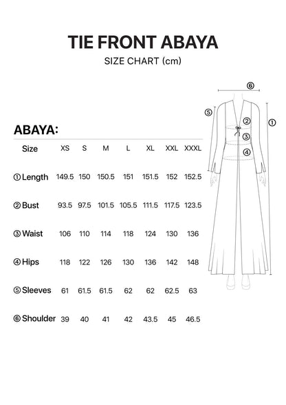 Tie Front Abaya & Shawl Set - Wild Rose