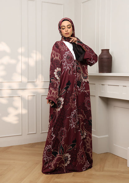 Tie Front Abaya & Shawl Set - Integrity