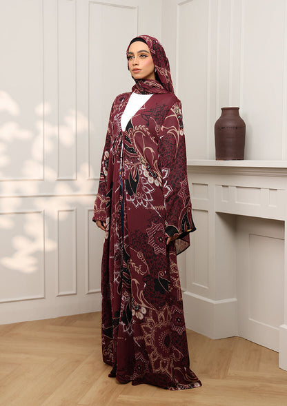 Tie Front Abaya & Shawl Set - Integrity