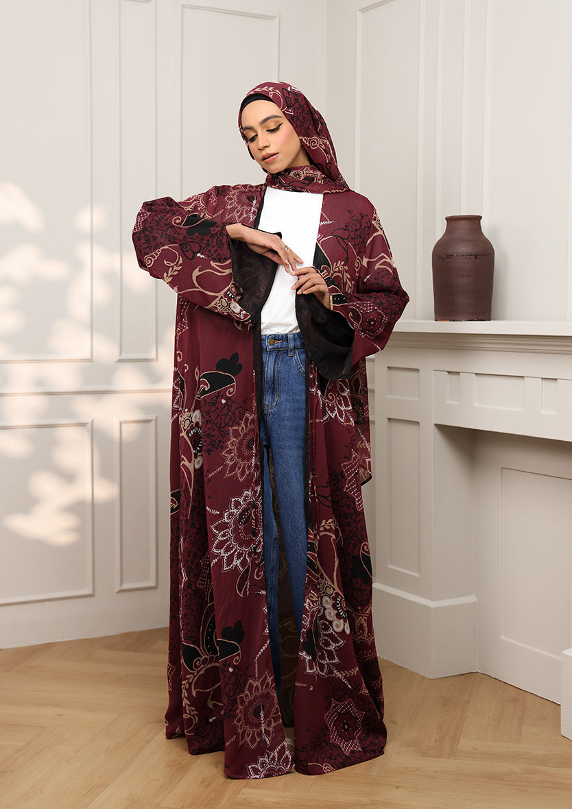 Tie Front Abaya & Shawl Set - Integrity