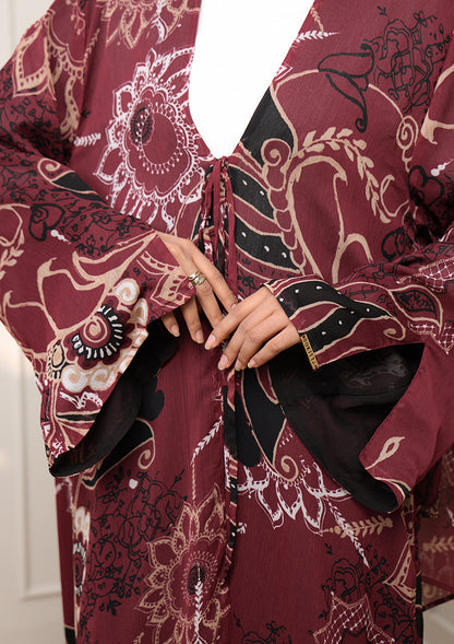Tie Front Abaya & Shawl Set - Integrity