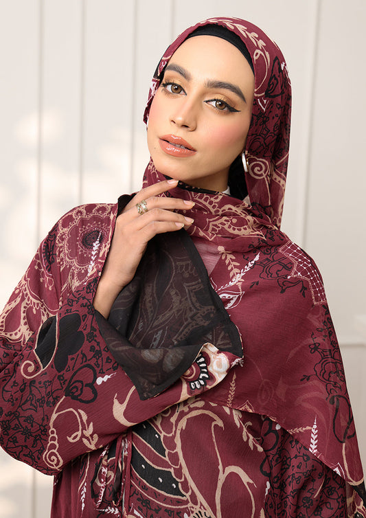 Tie Front Abaya & Shawl Set - Integrity