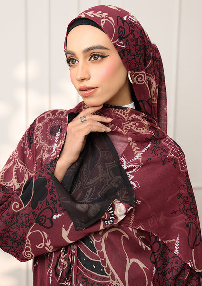 Tie Front Abaya & Shawl Set - Integrity