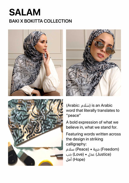 Salam Gray - Instant Hijab With Inner