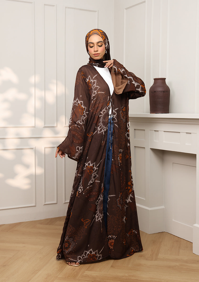 Tie Front Abaya & Shawl Set -  Sincerity
