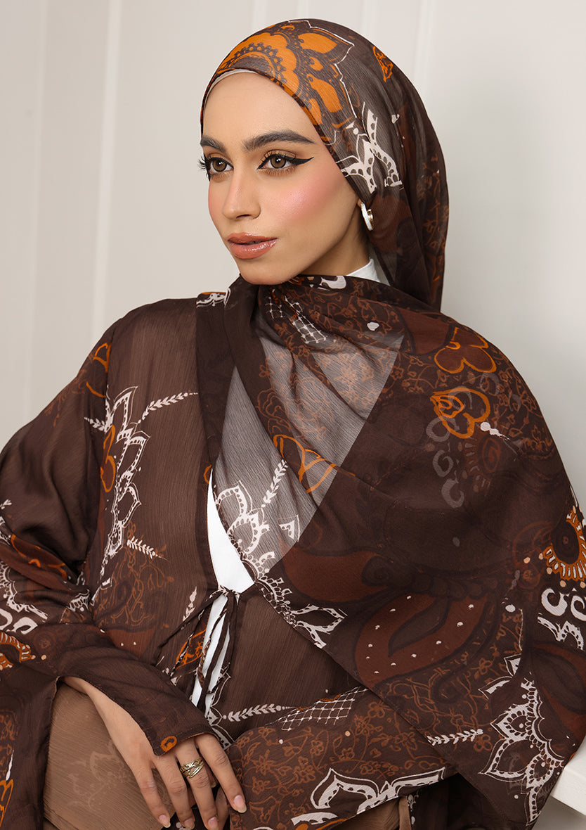 Tie Front Abaya & Shawl Set -  Sincerity