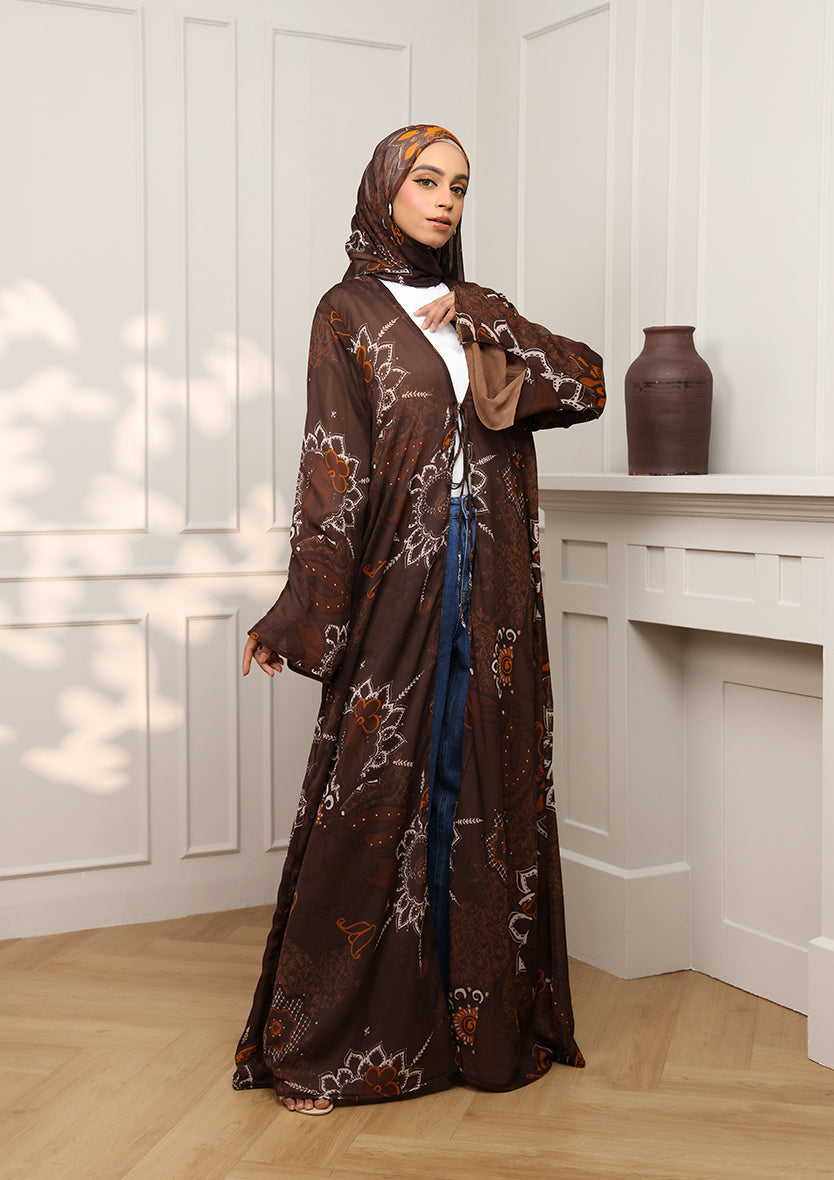 Tie Front Abaya & Shawl Set -  Sincerity