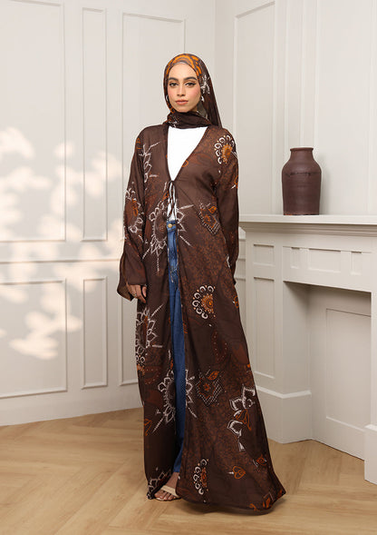 Tie Front Abaya & Shawl Set -  Sincerity