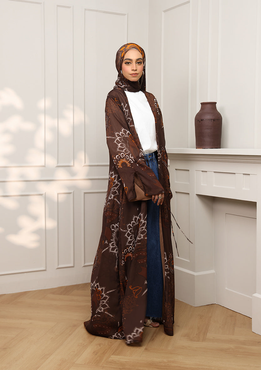 Tie Front Abaya & Shawl Set -  Sincerity