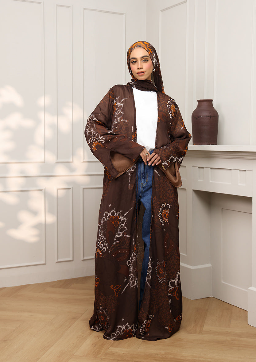 Tie Front Abaya & Shawl Set -  Sincerity